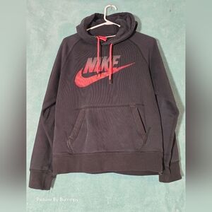 Mens Size S Vintage NIKE Black Hoodie  Red Tag
